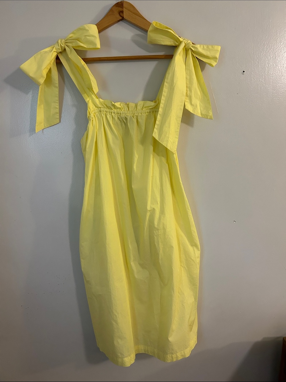 J. Crew Lemon Tie-Shoulder Midi Dress
